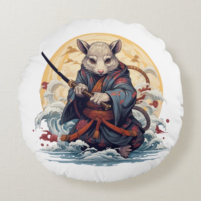 Samurai Rat Throw Pillows (Front)