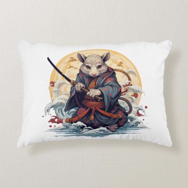 Samurai Rat Throw Pillows (Front)