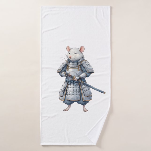  Samurai Rat warrior  (Serviette de bain)