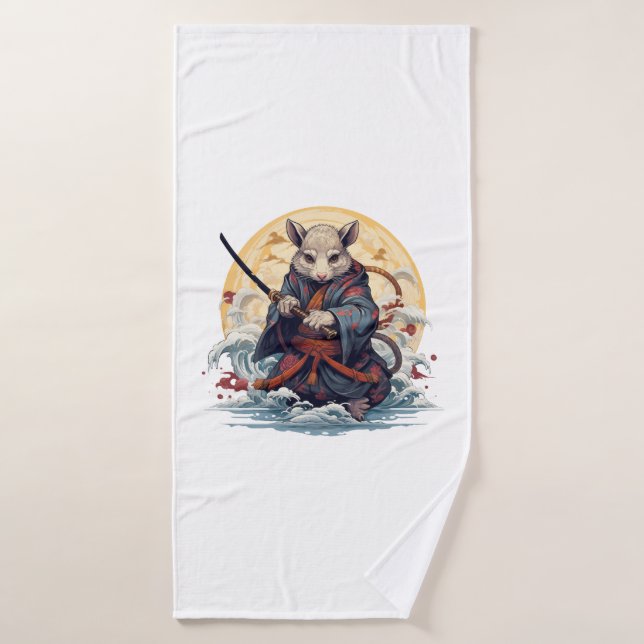  Samurai Rat warrior  Bath Towel (Bath Towel)