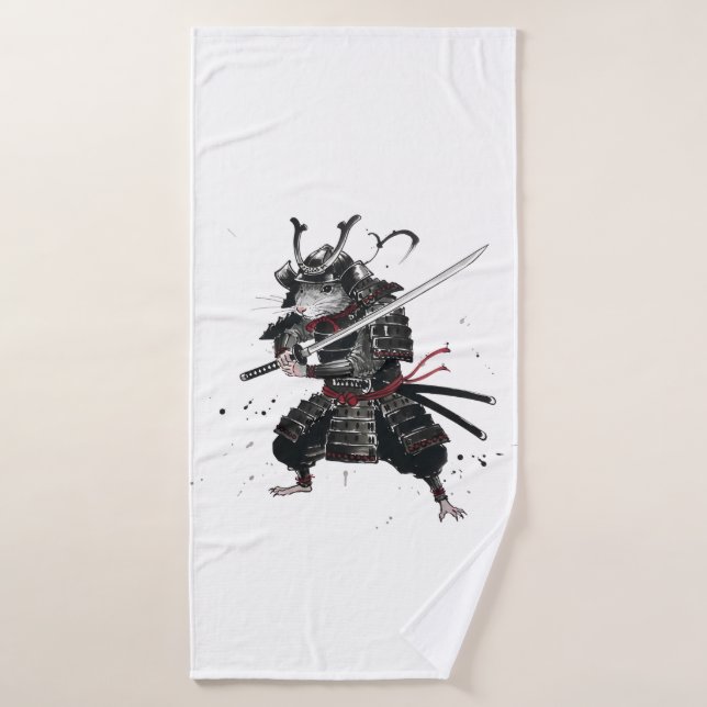  Samurai Rat warrior  Bath Towel (Bath Towel)