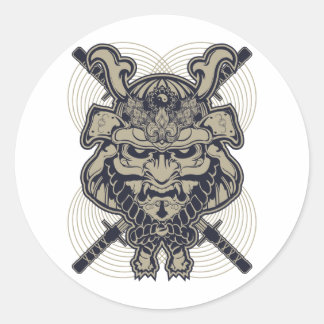 Samurai Rising Classic Round Sticker