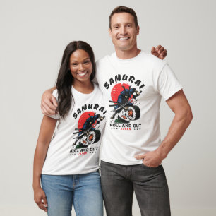 Samurai Roll and Cut Japan Sushi T-Shirt