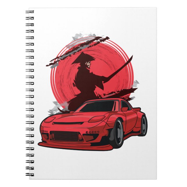 Samurai RX7 Japanese Car Notebook (Front)