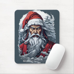 Samurai Santa Warrior Christmas Art Gift  Mouse Pad