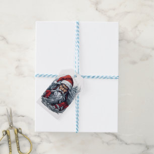 Samurai Santa Warrior Christmas  Gift Tags