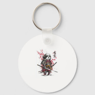 Samurai Shih Tzu � Epic Warrior Dog Keychain