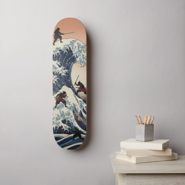 SAMURAI Skateboard – Japanese Ukiyo-e Inspired Art (Wall Art)