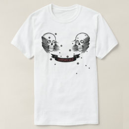 samurai skull and cherry blossom T-Shirt
