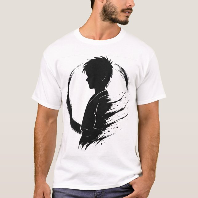 Samurai Spirit – Anime Shadow Art T-Shirt (Front)