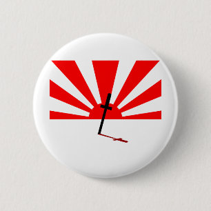 Samurai sunset 2 inch round button