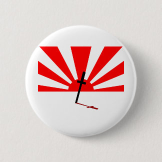 Samurai sunset 2 inch round button