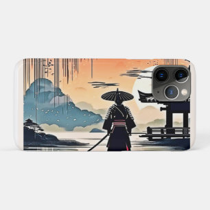 Samurai Sunset: Reflective Journey iPhone 11 Pro Case