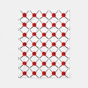 SAMURAI - Sword & Kanji Fleece Blanket