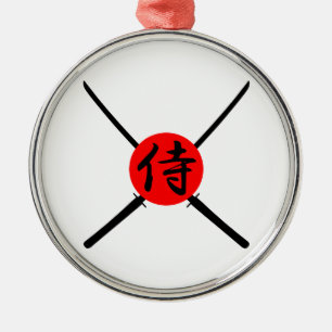SAMURAI - Sword & Kanji Metal Ornament