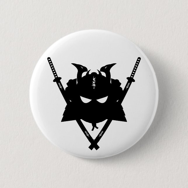 Samurai & Swords Badge 2 Inch Round Button (Front)