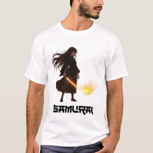 Samurai Swordswoman – Epic Anime Japanese Warrior T-Shirt