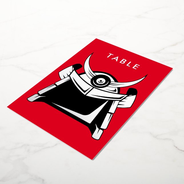 Samurai Table Number (Rotated)