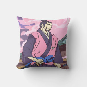 samurai throw pillow