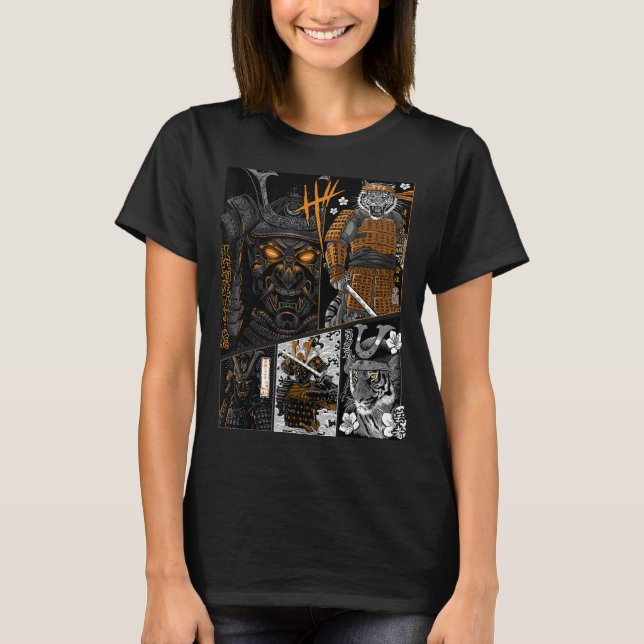 Samurai tigers T-Shirt (Front)