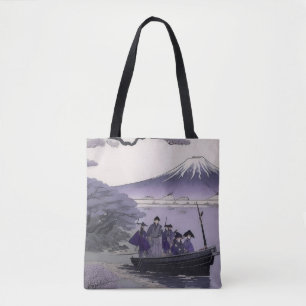 Samurai Tote Bag Mount Fuji Japanese Art