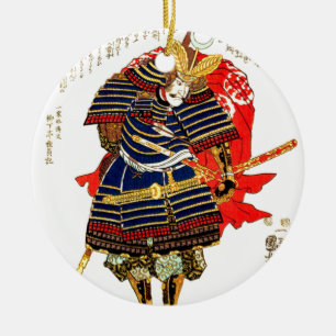 Samurai - Utagawa Kuniyoshi 歌川 国芳 Ceramic Ornament