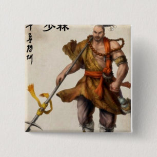 samurai warrior 2 inch square button