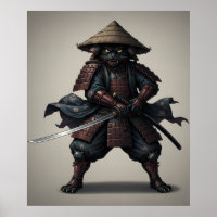 Samurai Warrior Black Cat 