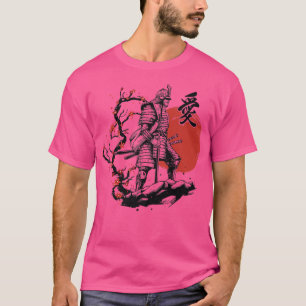 Samurai Warrior bushido code Japanese Culture red  T-Shirt