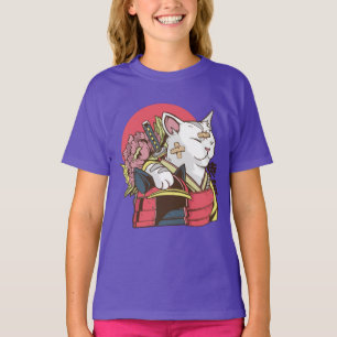 Samurai Warrior Cat T-Shirt