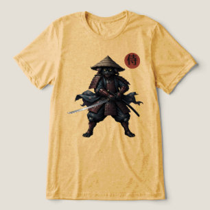 Samurai Warrior Cat Tri-Blend Shirt