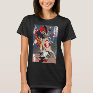 Samurai Warrior Fighting on a Horse, Yoshitoshi T-Shirt