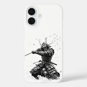 Samurai Warrior in Action Japanese Art Ceramic  iPhone 16 Case