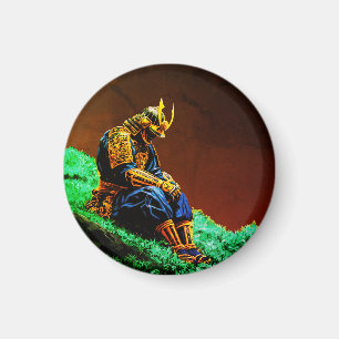 Samurai Warrior in Golden Armour – Epic Japanese Magnet