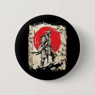Samurai Warrior Japanese Hero Japan Swordsmen 2 Inch Round Button