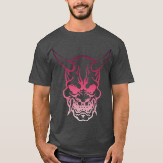 Samurai Warrior Mask, Hannya Oni Mask Japan Anime  T-Shirt