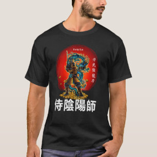 Samurai Warrior Omiogy Earth With Japanese Katana T-Shirt