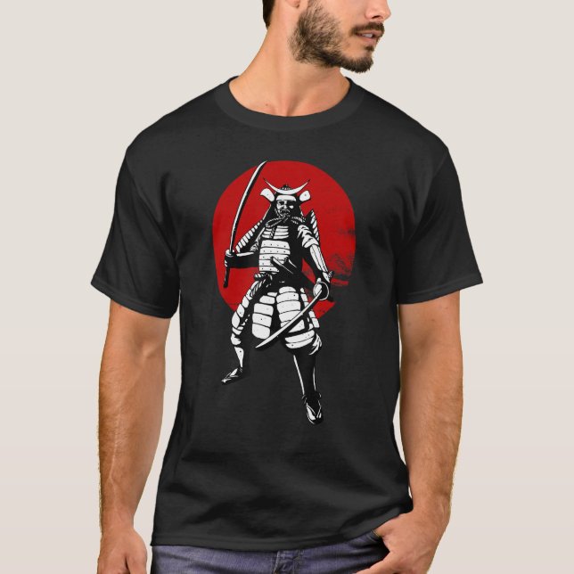 Samurai Warrior Red Circle T-Shirt (Front)
