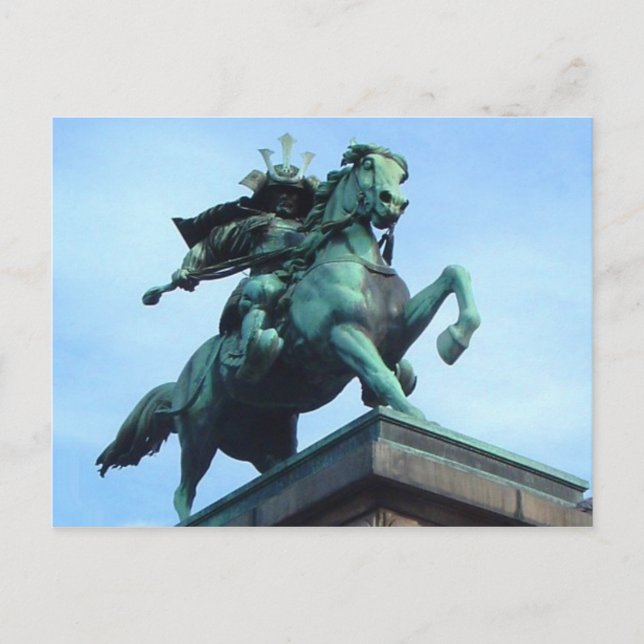 Samurai Warrior Statue- postcard (Front)