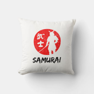 Samurai Warrior Throw Pillow
