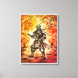 Samurai Warrior ; Traditional Japanese Art Canvas Print