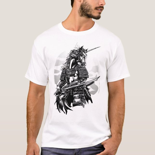 Samurai Warrior Unicorn (1) T-Shirt (Front)