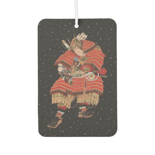 Samurai Warrior Vintage Japanese Art Air Freshener (Front)