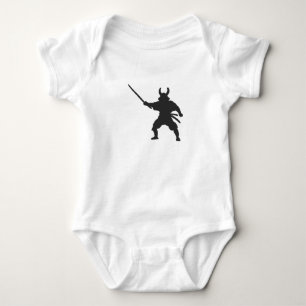Samurai Warrior with sword - Choose back colour Baby Bodysuit