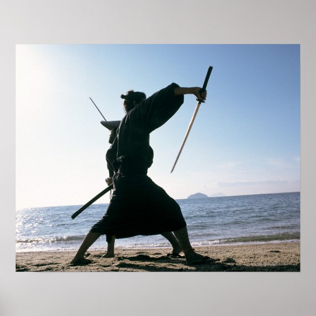 Samurai warriors attacking each other 8 poster (Front)