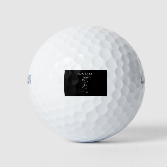Samurai way of the warrior gift present golf balls (Front)
