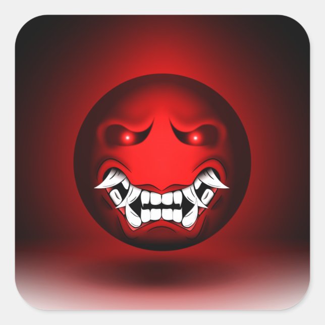 Samuraymoji Square Sticker (Front)