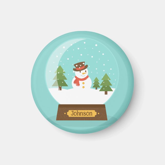 S'AMUSER ! Snowman Magnet - Personnalisé -Ajouter  (Devant)