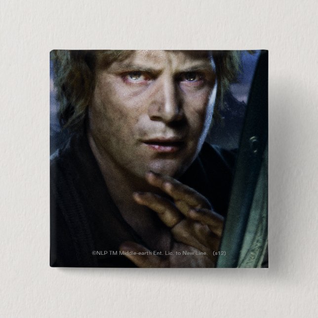Samwise 2 Inch Square Button (Front)