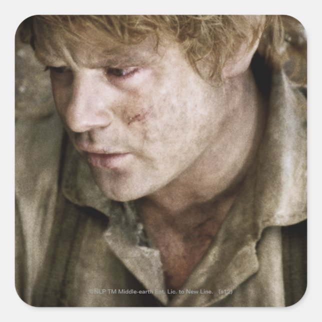 Samwise side face square sticker (Front)